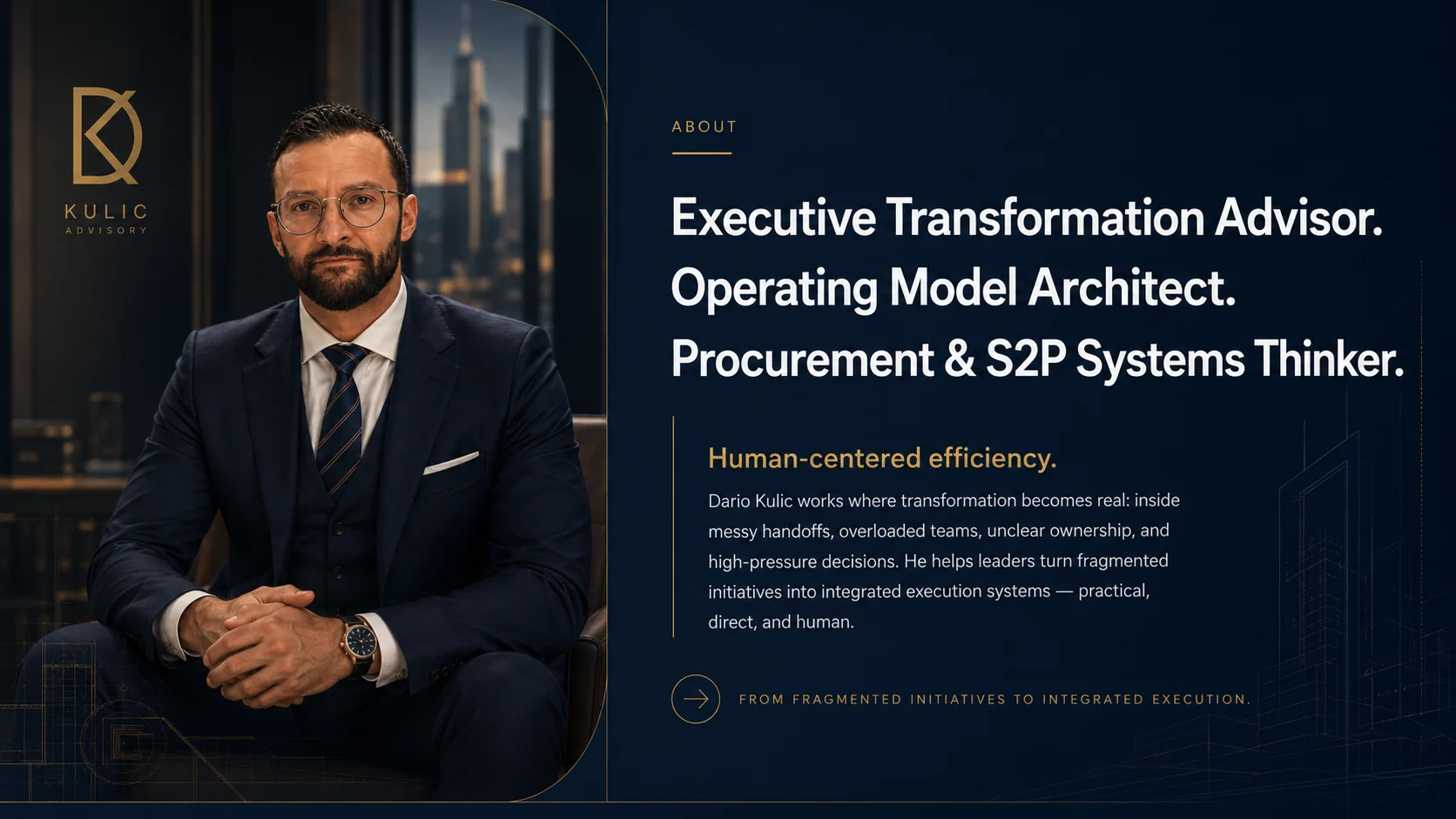 KULIC Advisory execution architecture panel