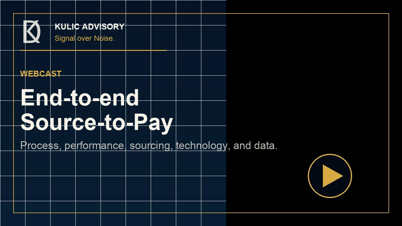Source-to-pay webcast with Dario Kulic