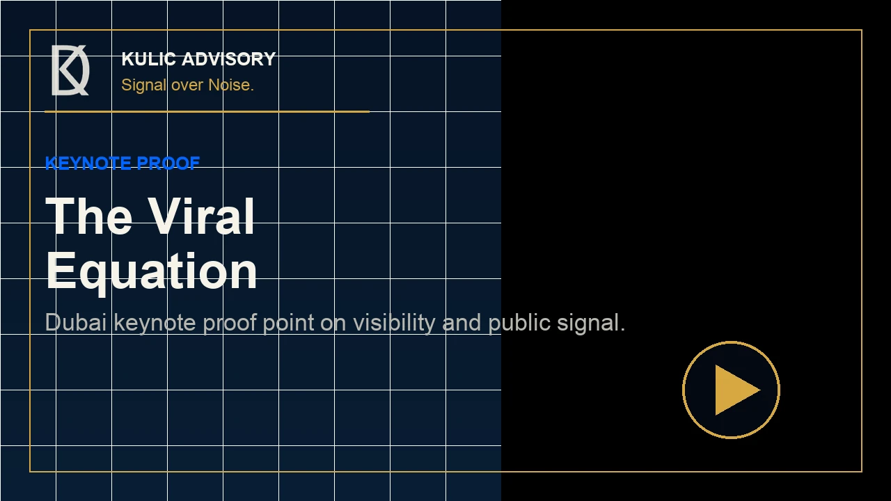 The Viral Equation Dubai keynote video with Dario Kulic